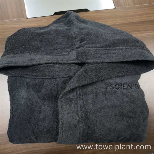 super soft bathrobe men black cotton bathrobe